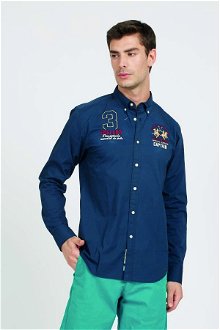 Košeľa La Martina Man Shirt L/S Poplin Modrá L 2