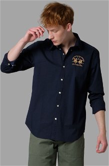 Košeľa La Martina Man Shirt L/S Poplin Stretch Modrá M 2
