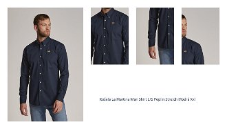 Košeľa La Martina Man Shirt L/S Poplin Stretch Modrá Xxl 1
