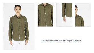 Košeľa La Martina Man Shirt L/S Poplin Zelená Xxl 1
