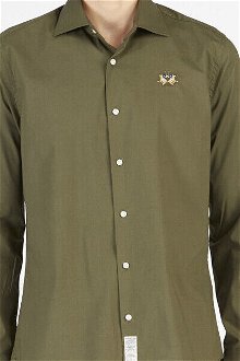 Košeľa La Martina Man Shirt L/S Poplin Zelená Xxl 5