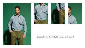 Košeľa La Martina Man Shirt L/S Printed Jaquard Modrá M 1