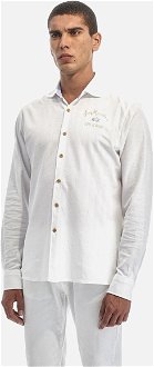 Košeľa La Martina Man Shirt L/S Single Jersey Ja Biela L