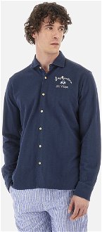 Košeľa La Martina Man Shirt L/S Single Jersey Ja Modrá L
