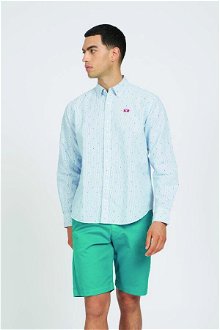 Košeľa La Martina Man Shirt L/S Striped Popeline Modrá Xl