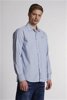 Košeľa La Martina Man Shirt L/S Striped Poplin Modrá Xxxl