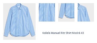Košeľa Manuel Ritz Shirt Modrá 43 1