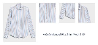 Košeľa Manuel Ritz Shirt Modrá 45 1