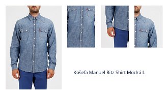 Košeľa Manuel Ritz Shirt Modrá L 1