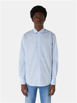 Košeľa Trussardi Shirt Italian Collar Popeline Stripes Modrá 39
