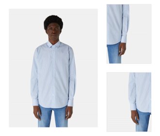 Košeľa Trussardi Shirt Italian Collar Popeline Stripes Modrá 42 3