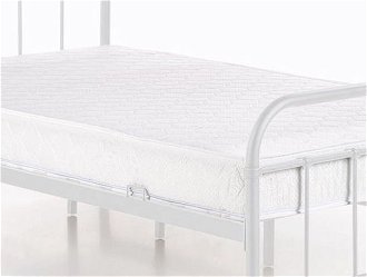 Kovová jednolôžková posteľ s roštom Linda 120 - biela 5
