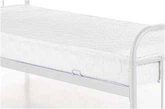 Kovová jednolôžková posteľ s roštom Linda 90 - biela 5