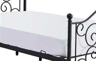 Kovová jednolôžková posteľ s roštom Panama 120 - čierna 5
