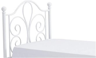 Kovová jednolôžková posteľ s roštom Panama 90 - biela 6