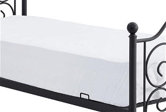 Kovová jednolôžková posteľ s roštom Panama 90 - čierna 5