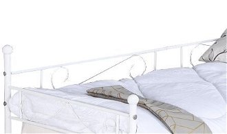 Kovová jednolôžková posteľ s roštom Rozali 90x200 cm - biela 6