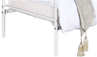 Kovová jednolôžková posteľ s roštom Rozali 90x200 cm - biela 8