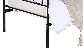 Kovová jednolôžková posteľ s roštom Rozali 90x200 cm - čierna 8