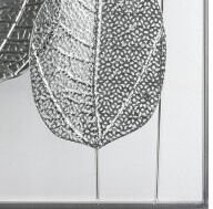 Kovová nástenná dekorácia v ráme Strieborné listy, 50x50 cm% 9