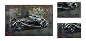 Kovový obraz na stenu Auto veterán 60x40 cm, vintage% 3