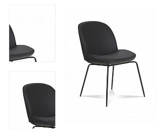Koženková stolička falko - čierna 4