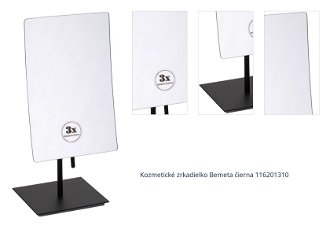 Kozmetické zrkadielko Bemeta 13x30 cm čierna 116201310 1