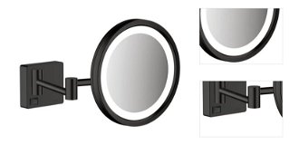 Kozmetické zrkadielko Hansgrohe AddStoris sklopné vo farbe matná čierna 41790670 3