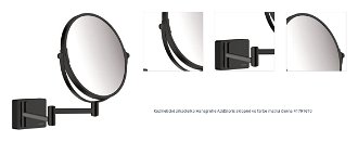 Kozmetické zrkadielko Hansgrohe AddStoris sklopné vo farbe matná čierna 41791670 1