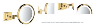 Kozmetické zrkadielko Hansgrohe AddStoris sklopné vo farebnom prevedení lešteného zlata 41790990 1