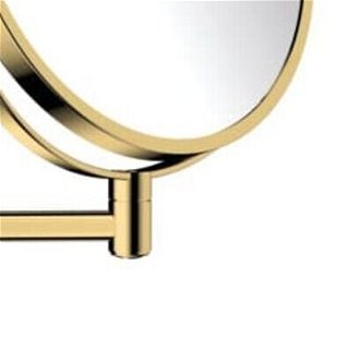 Kozmetické zrkadielko Hansgrohe AddStoris sklopné vo farebnom prevedení lešteného zlata 41791990 9