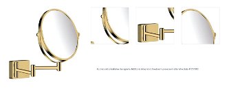 Kozmetické zrkadielko Hansgrohe AddStoris sklopné vo farebnom prevedení lešteného zlata 41791990 1