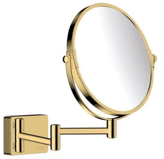 Kozmetické zrkadielko Hansgrohe AddStoris sklopné vo farebnom prevedení lešteného zlata 41791990 2