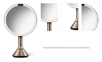 Kozmetické zrkadielko Simplehuman Dual Touch Rose Gold nerez oceľ SHST3053 1