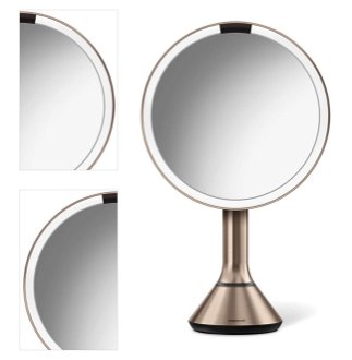 Kozmetické zrkadielko Simplehuman Dual Touch Rose Gold nerez oceľ SHST3053 4