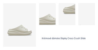 Krémové dámske šľapky Crocs Crush Slide 1