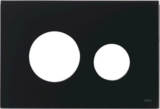 Kryt ovládacieho tlačidla Tece Loop sklo v čiernej farbe 9240674