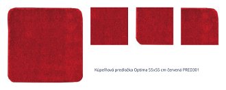 Kúpeľňová predložka Optima 55x55 cm červená PRED301 1