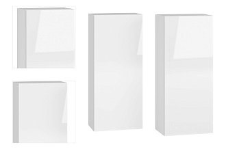 Kúpeľňová skrinka na stenu (2 ks) Baleta 2S - alaska / biely lesk 4