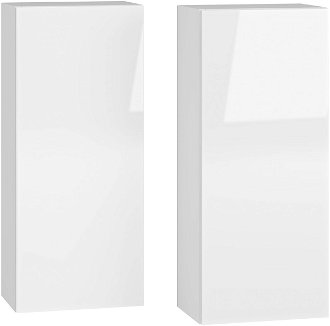 Kúpeľňová skrinka na stenu (2 ks) Baleta 2S - alaska / biely lesk 2