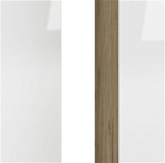 Kúpeľňová skrinka na stenu (2 ks) Baleta 2S - craft zlatý / biely lesk 5