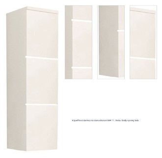 Kúpeľňová skrinka na stenu Mason WH 11 - biela / biely vysoký lesk 1