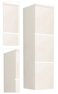 Kúpeľňová skrinka na stenu Mason WH 11 - biela / biely vysoký lesk 4
