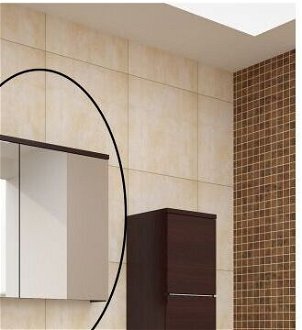 Kúpeľňová skrinka na stenu so zrkadlom Mason WE 14 - wenge 7