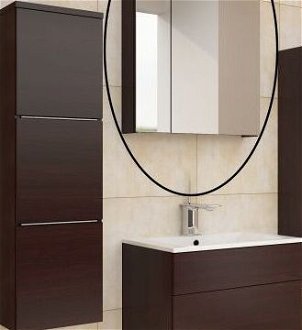 Kúpeľňová skrinka na stenu so zrkadlom Mason WE 14 - wenge 5