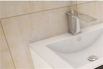 Kúpeľňová skrinka pod umývadlo Mason BL 13 - biela / čierny vysoký lesk 6