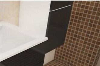 Kúpeľňová skrinka pod umývadlo Mason BL 13 - biela / čierny vysoký lesk 7