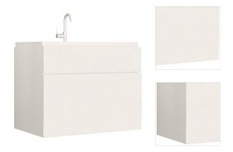 Kúpeľňová skrinka pod umývadlo Mason WH 13 - biela / biely vysoký lesk 3