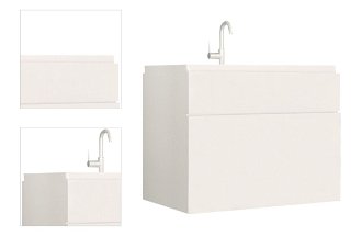 Kúpeľňová skrinka pod umývadlo Mason WH 13 - biela / biely vysoký lesk 4