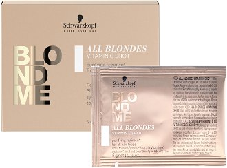 Kúra s vitamínom C pre blond vlasy Schwarzkopf Professional All Blondes Vitamin C Shot - 5 x 5 g (2632010) + darček zadarmo 2